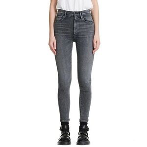 AGOLDE Roxanne Super High Rise Skinny Jeans Washed Black Womens Size 24 Casual